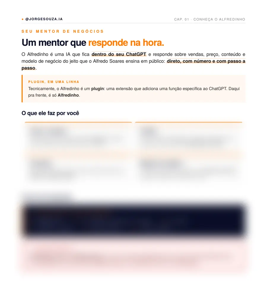 Página de exemplo, parte desfocada do PDF O_Manual_Do_Alfredinho.pdf