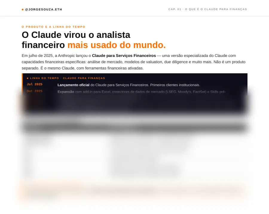 Página de exemplo do PDF Claude para finanças
