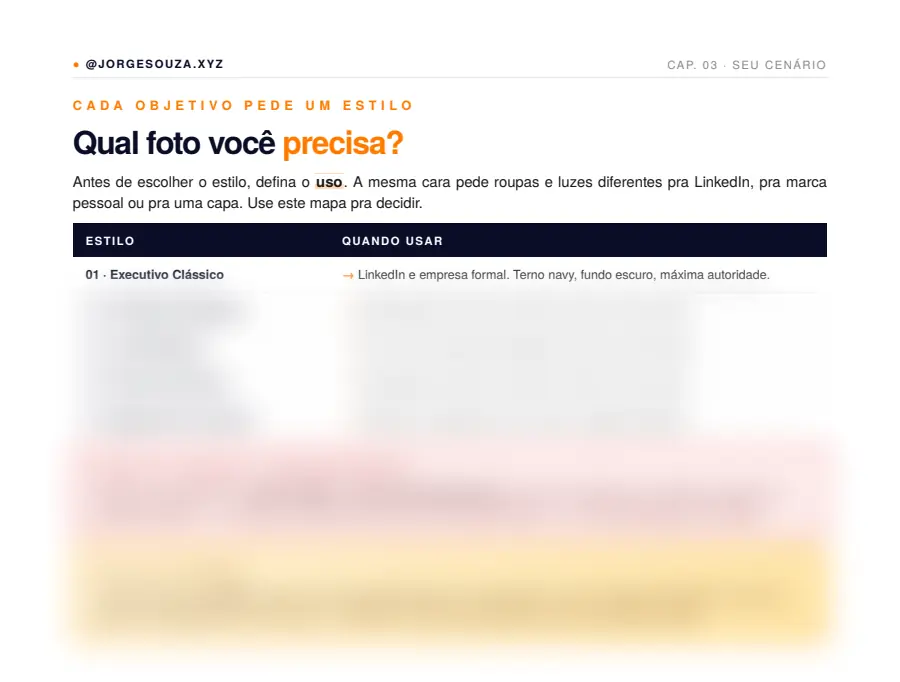 Página de exemplo do PDF Foto Profissional com ChatGPT - Material Gratuito